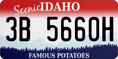 ID license plate 3B5660H
