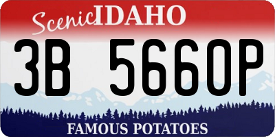 ID license plate 3B5660P