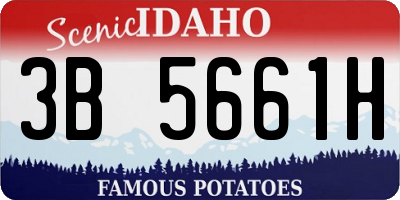ID license plate 3B5661H
