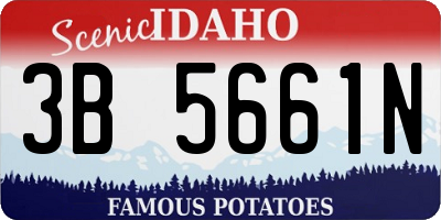 ID license plate 3B5661N