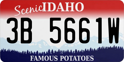 ID license plate 3B5661W