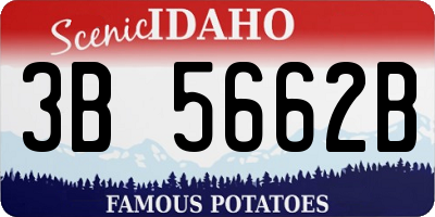 ID license plate 3B5662B