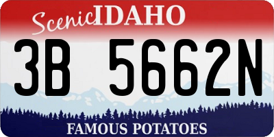 ID license plate 3B5662N