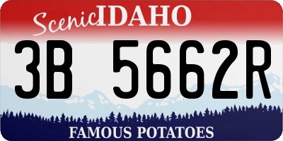 ID license plate 3B5662R