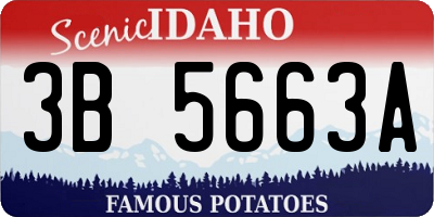 ID license plate 3B5663A