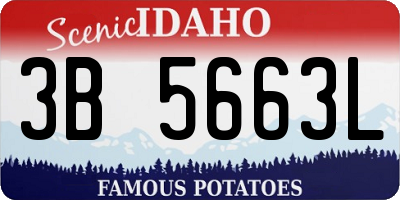 ID license plate 3B5663L