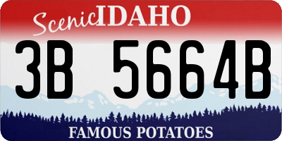 ID license plate 3B5664B