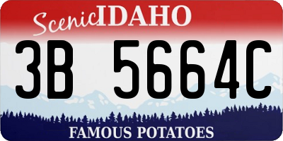 ID license plate 3B5664C