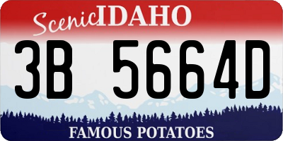 ID license plate 3B5664D