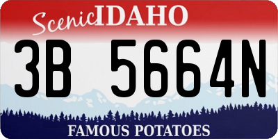 ID license plate 3B5664N