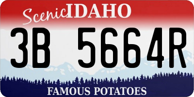 ID license plate 3B5664R