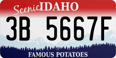 ID license plate 3B5667F