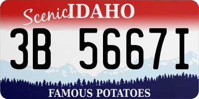 ID license plate 3B5667I