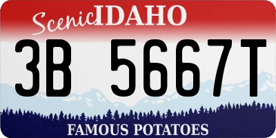 ID license plate 3B5667T