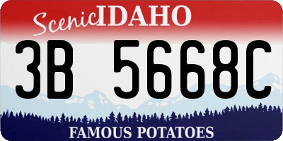 ID license plate 3B5668C