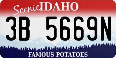 ID license plate 3B5669N