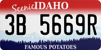 ID license plate 3B5669R
