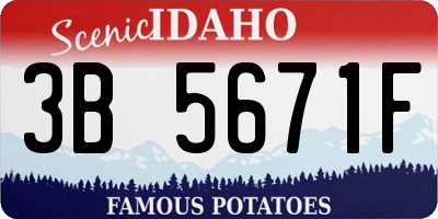 ID license plate 3B5671F