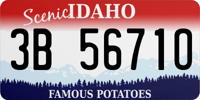ID license plate 3B5671O