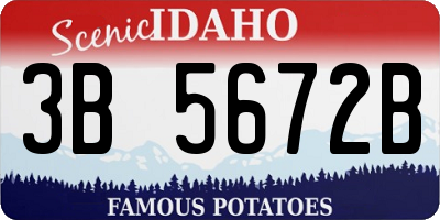 ID license plate 3B5672B