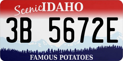 ID license plate 3B5672E