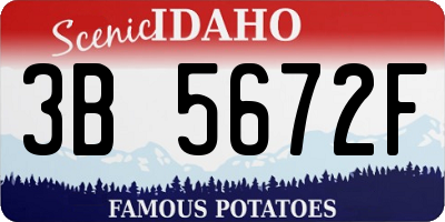 ID license plate 3B5672F
