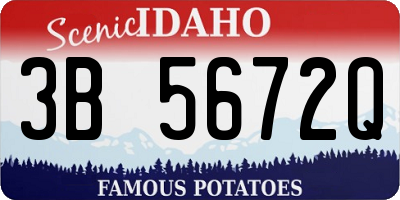 ID license plate 3B5672Q