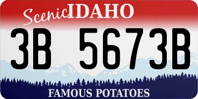 ID license plate 3B5673B