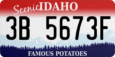 ID license plate 3B5673F