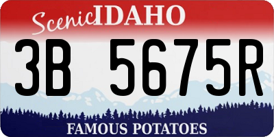 ID license plate 3B5675R