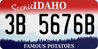 ID license plate 3B5676B