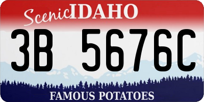 ID license plate 3B5676C