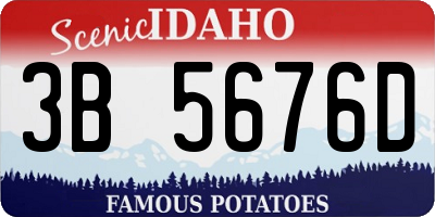 ID license plate 3B5676D