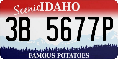 ID license plate 3B5677P