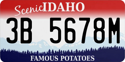ID license plate 3B5678M