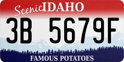 ID license plate 3B5679F