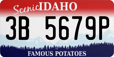 ID license plate 3B5679P