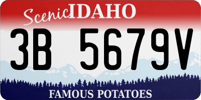 ID license plate 3B5679V