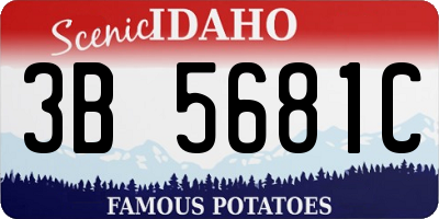 ID license plate 3B5681C