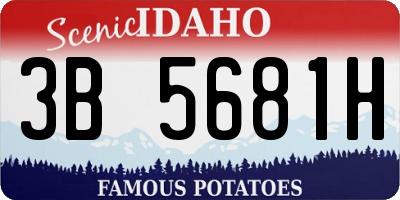 ID license plate 3B5681H