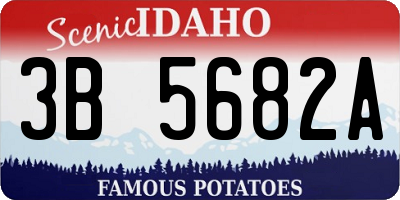 ID license plate 3B5682A