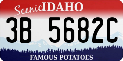 ID license plate 3B5682C