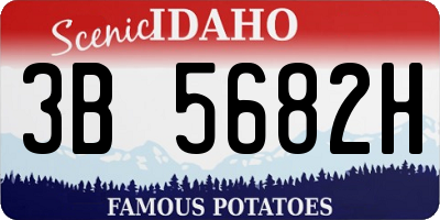 ID license plate 3B5682H