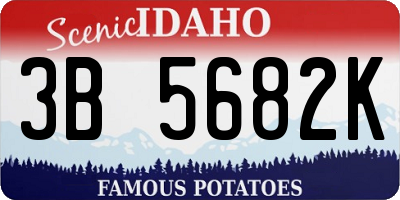 ID license plate 3B5682K