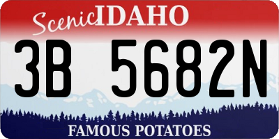ID license plate 3B5682N