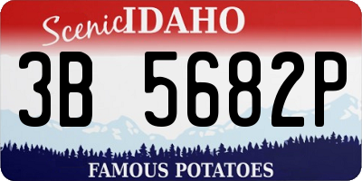 ID license plate 3B5682P