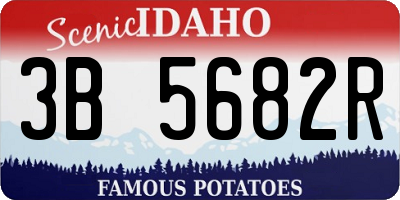 ID license plate 3B5682R