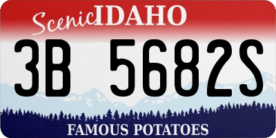 ID license plate 3B5682S