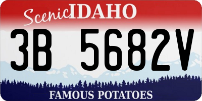 ID license plate 3B5682V