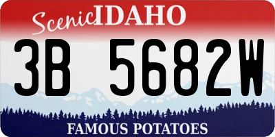 ID license plate 3B5682W